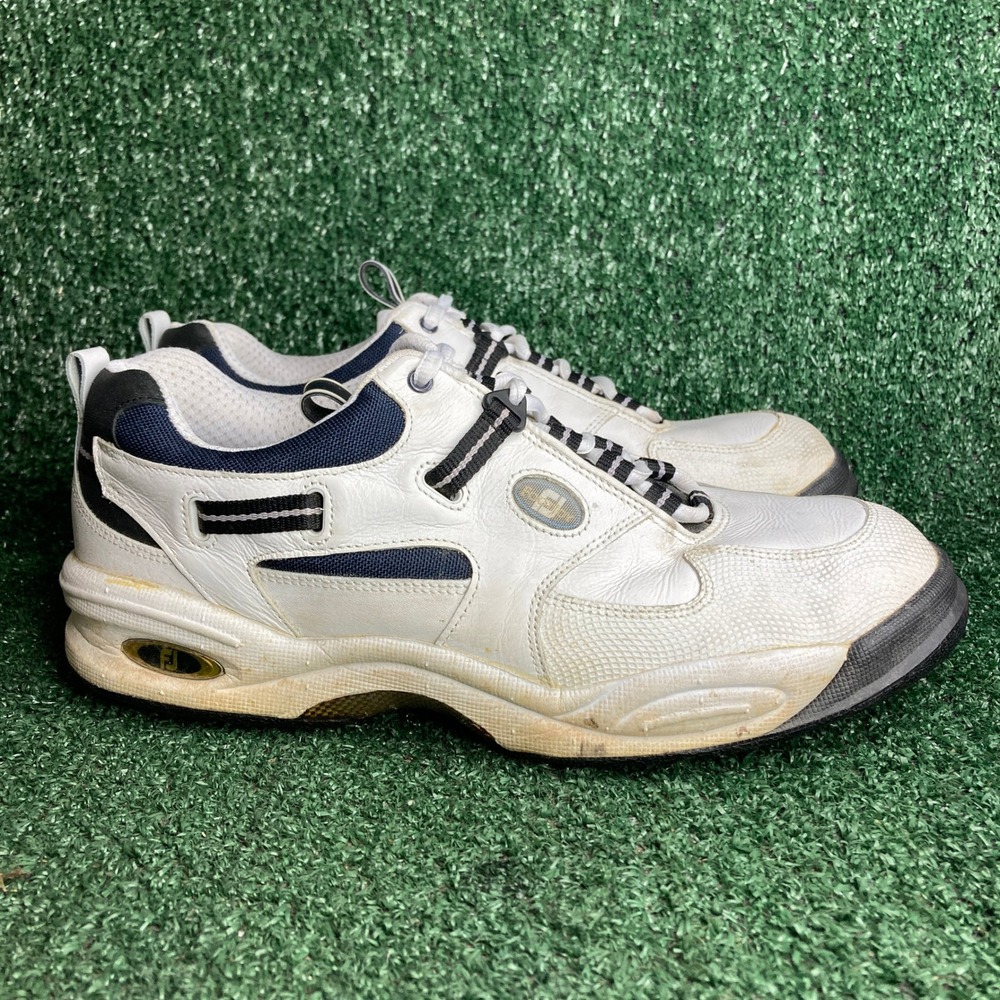 FootJoy Softjoys‎ Treks System Spiked Leather Sports Golf Shoes White Mens 9.5 M